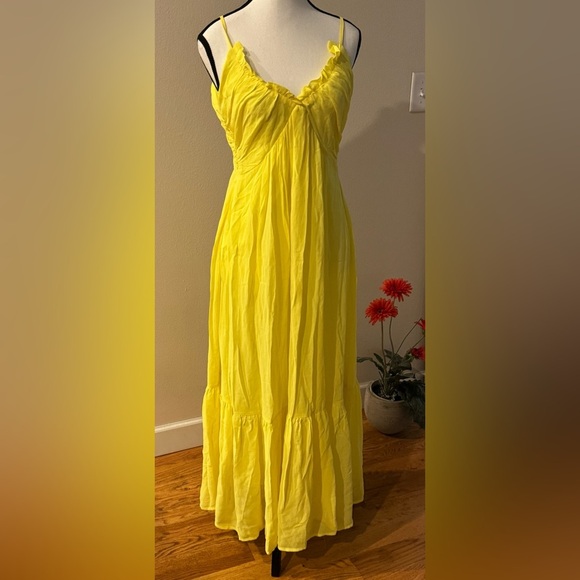 Sundress Bright Yellow Maxi Dress New - Picture 1 of 7